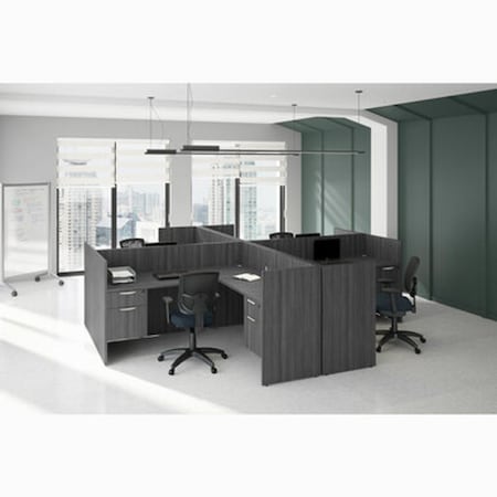 Officesource 40.50'' H, Modern Walnut, 142.00'' W X OSTYP148MW